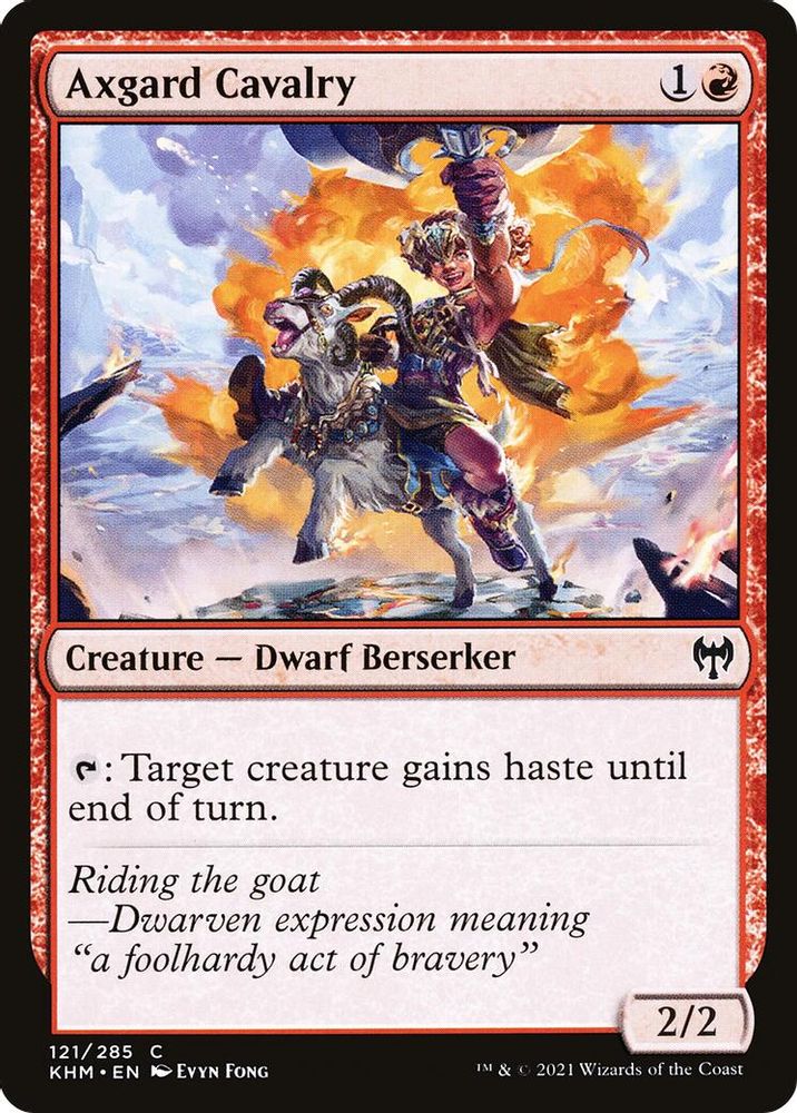 2021 Magic: The Gathering: Kaldheim (KHM) - Axgard Cavalry (#121, Common) (, Near Mint)
