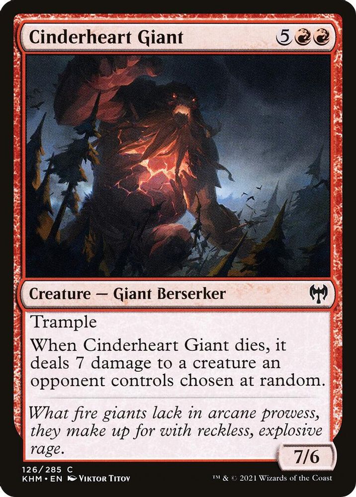 2021 Magic: The Gathering: Kaldheim (KHM) - Cinderheart Giant (#126, Common) (, Near Mint)