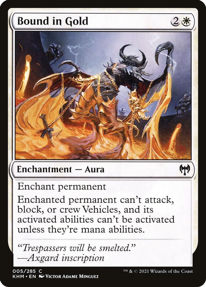 2021 Magic: The Gathering: Kaldheim (KHM) - Bound in Gold (#5, Common) (, Near Mint)