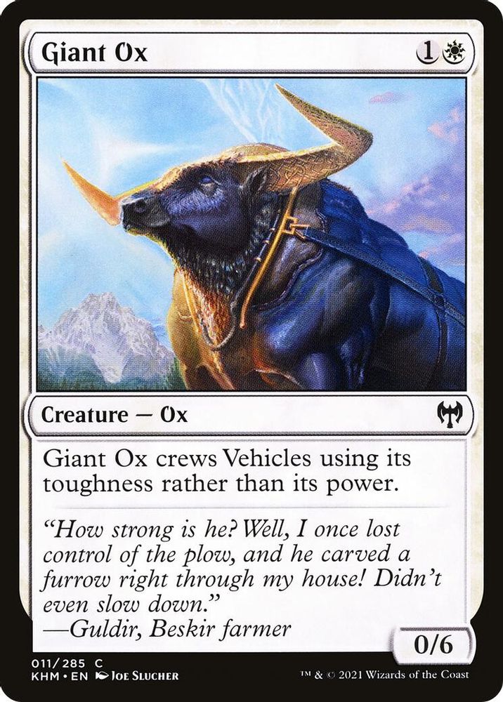 2021 Magic: The Gathering: Kaldheim (KHM) - Giant Ox (#11, Common) (, Near Mint)