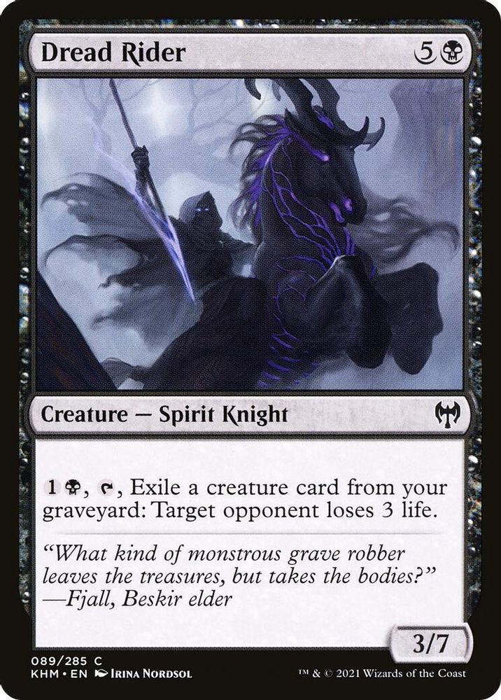 2021 Magic: The Gathering: Kaldheim (KHM) - Dread Rider (#89, Common) (, Near Mint)