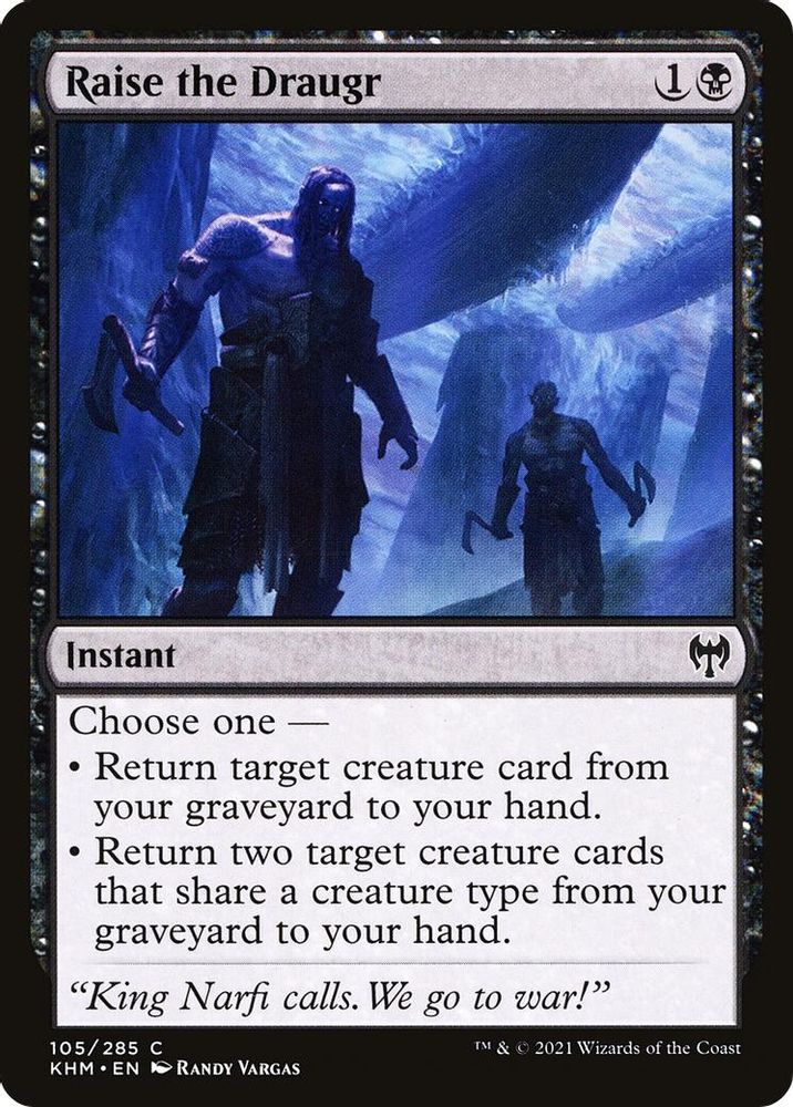 2021 Magic: The Gathering: Kaldheim (KHM) - Raise the Draugr (#105, Common) (, Near Mint)