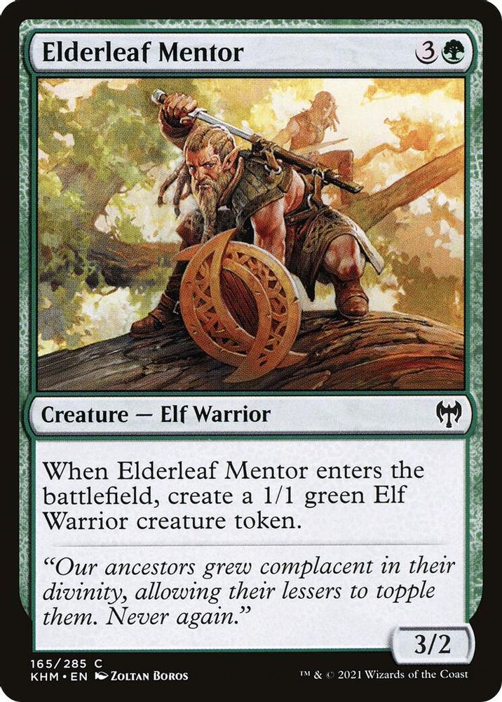 2021 Magic: The Gathering: Kaldheim (KHM) - Elderleaf Mentor (#165, Common) (, Near Mint)