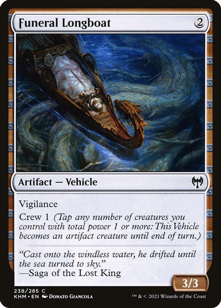 2021 Magic: The Gathering: Kaldheim (KHM) - Funeral Longboat (#238, Common) (, Near Mint)