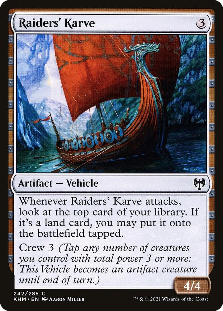 2021 Magic: The Gathering: Kaldheim (KHM) - Raiders Karve (#242, Common) (, Near Mint)