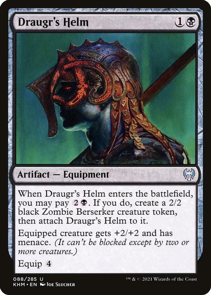 2021 Magic: The Gathering: Kaldheim (KHM) - Draugrs Helm (#88, Uncommon) (, Near Mint)
