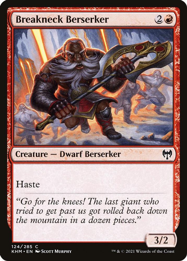 2021 Magic: The Gathering: Kaldheim (KHM) - Breakneck Berserker (#124, Common) (, Near Mint)