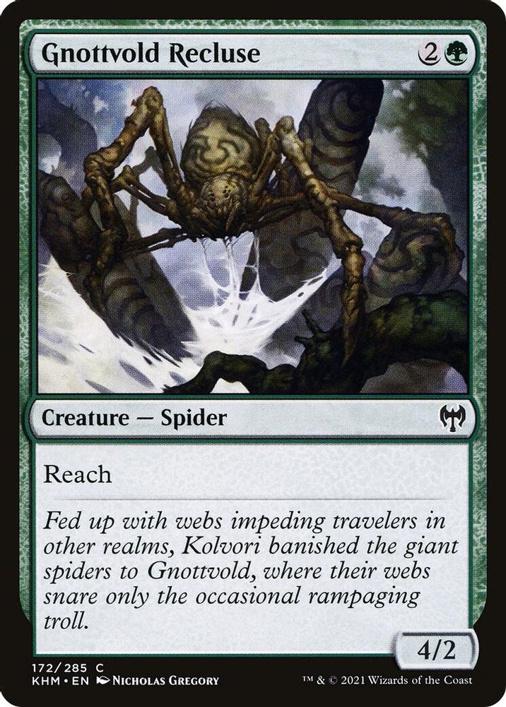 2021 Magic: The Gathering: Kaldheim (KHM) - Gnottvold Recluse (#172, Common) (, Near Mint)