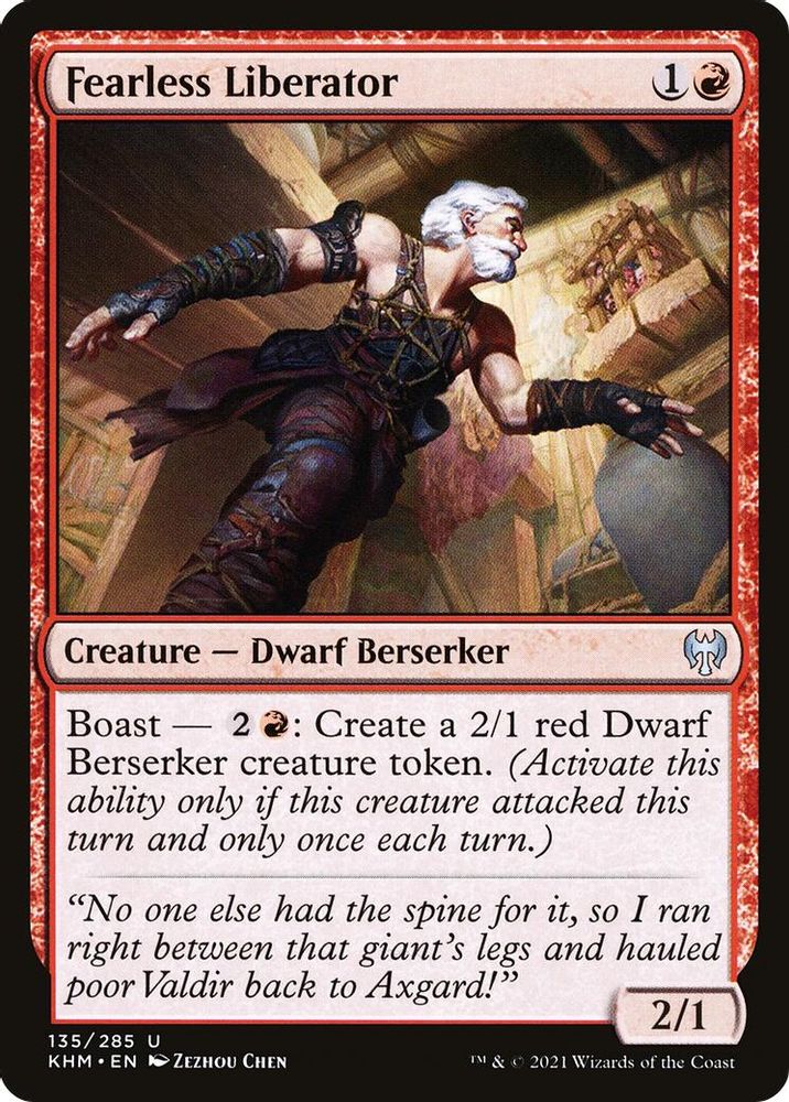 2021 Magic: The Gathering: Kaldheim (KHM) - Fearless Liberator (#135, Uncommon) (, Near Mint)