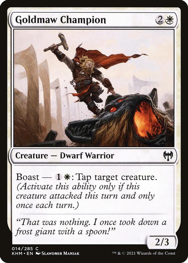 2021 Magic: The Gathering: Kaldheim (KHM) - Goldmaw Champion (#14, Common) (, Near Mint)