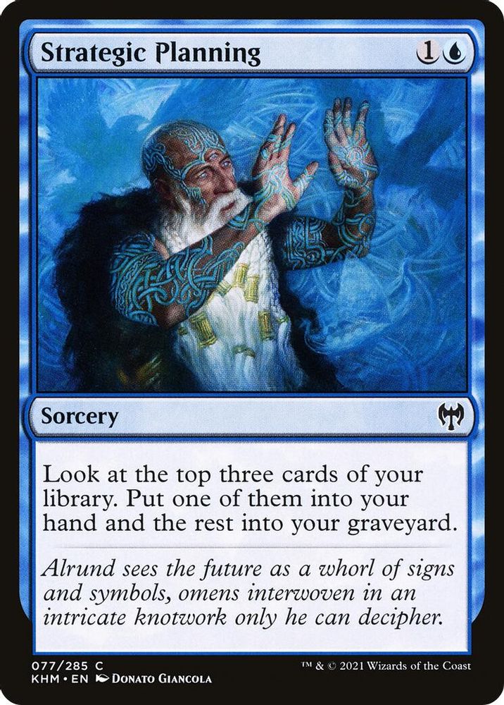 2021 Magic: The Gathering: Kaldheim (KHM) - Strategic Planning (#77, Common)