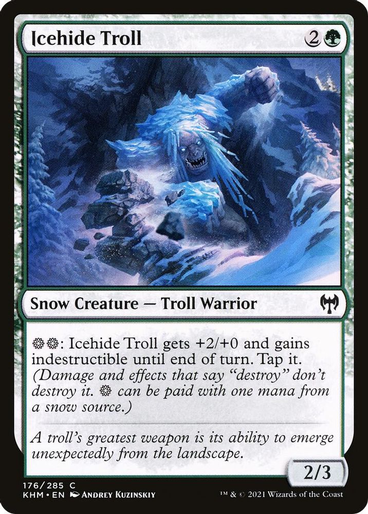 2021 Magic: The Gathering: Kaldheim (KHM) - Icehide Troll (#176, Common) (, Near Mint)