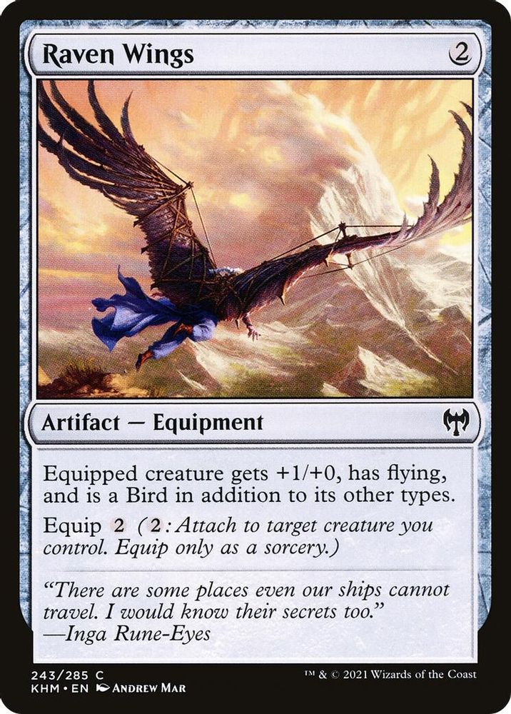2021 Magic: The Gathering: Kaldheim (KHM) - Raven Wings (#243, Common)