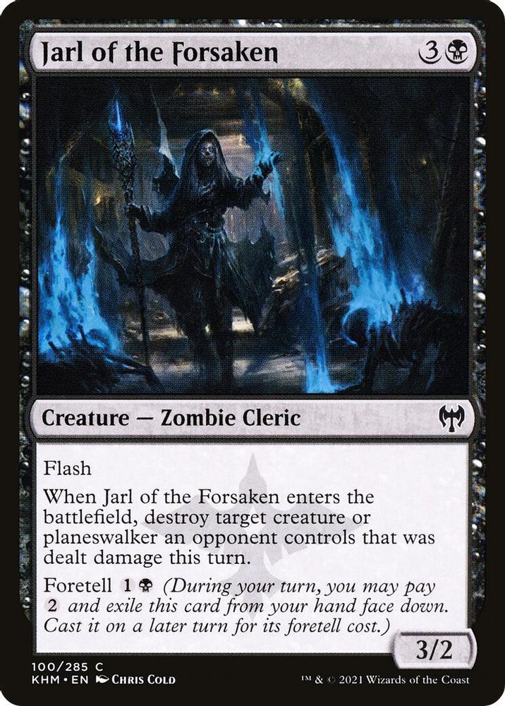 2021 Magic: The Gathering: Kaldheim (KHM) - Jarl of the Forsaken (#100, Common) (, Near Mint)