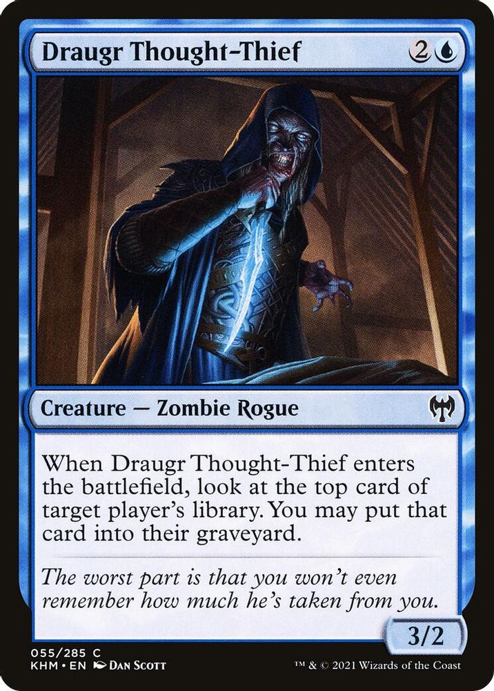 2021 Magic: The Gathering: Kaldheim (KHM) - Draugr Thought Thief (#55, Common) (, Near Mint)