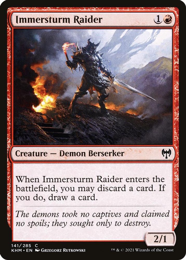 2021 Magic: The Gathering: Kaldheim (KHM) - Immersturm Raider (#141, Common) (, Near Mint)