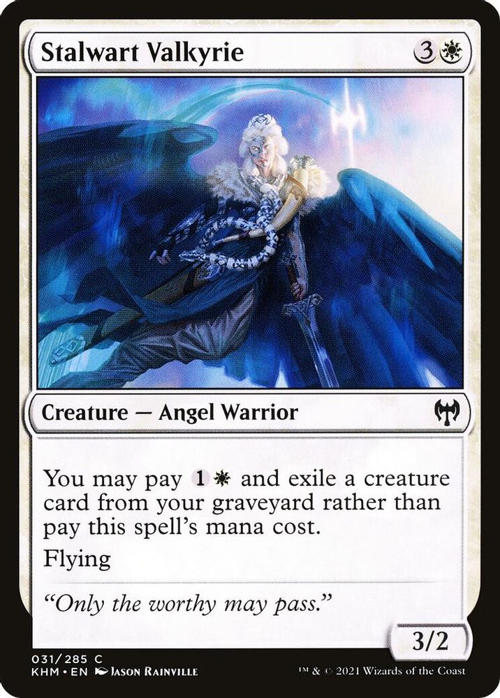 2021 Magic: The Gathering: Kaldheim (KHM) - Stalwart Valkyrie (#31, Common) (, Near Mint)