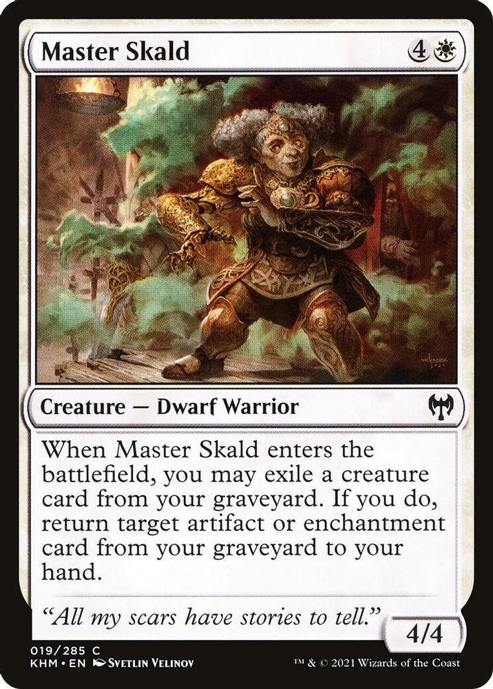 2021 Magic: The Gathering: Kaldheim (KHM) - Master Skald (#19, Common) (, Near Mint)
