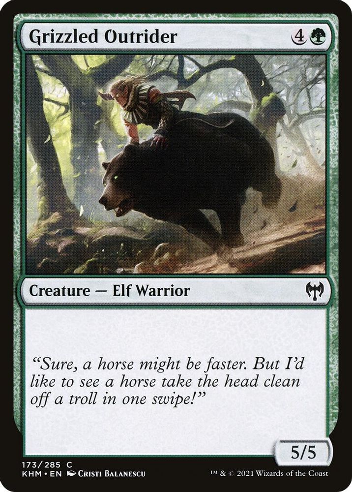 2021 Magic: The Gathering: Kaldheim (KHM) - Grizzled Outrider (#173, Common) (, Near Mint)