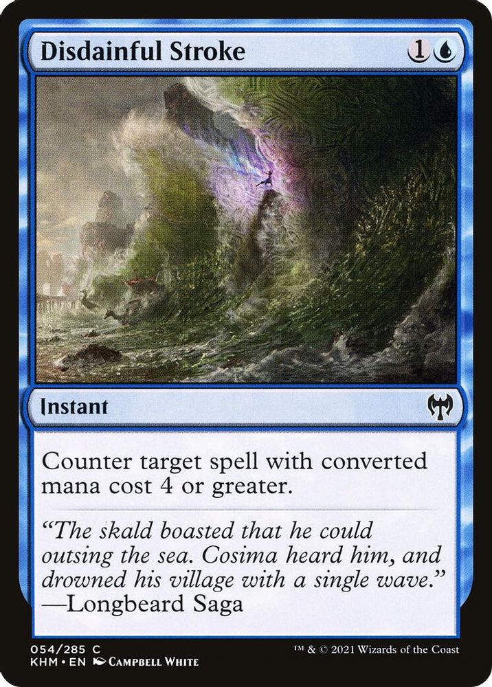 2021 Magic: The Gathering: Kaldheim (KHM) - Disdainful Stroke (#54, Common) (, Near Mint)