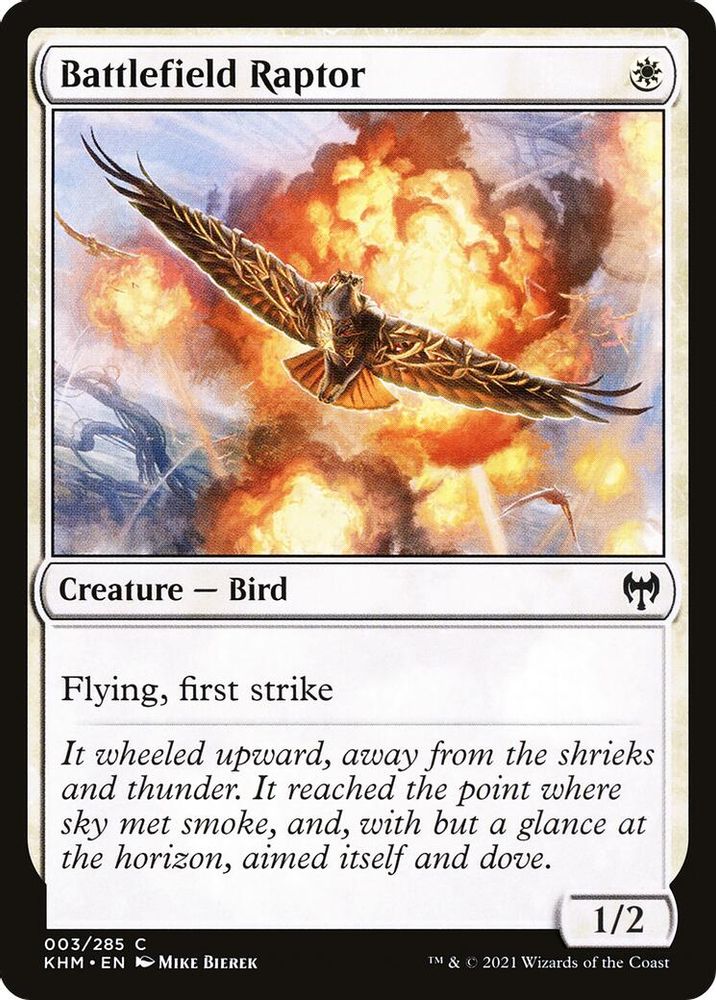 2021 Magic: The Gathering: Kaldheim (KHM) - Battlefield Raptor (#3, Common) (, Near Mint)