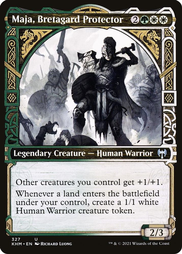 2021 Magic: The Gathering: Kaldheim (KHM) - Maja Bretagard Protector Showcase (#327, Uncommon) (, Near Mint)