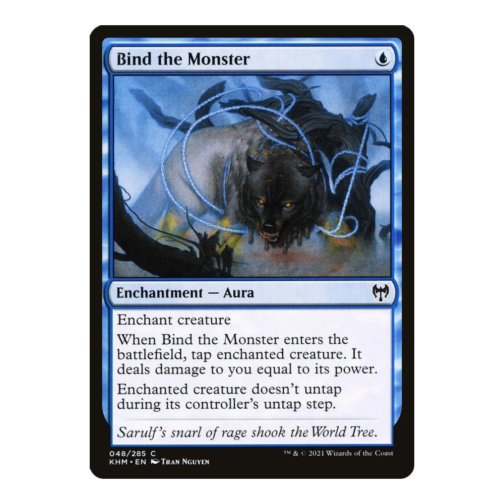 2021 Magic: The Gathering: Kaldheim (KHM) - Bind the Monster (#48, Common) (, Near Mint)