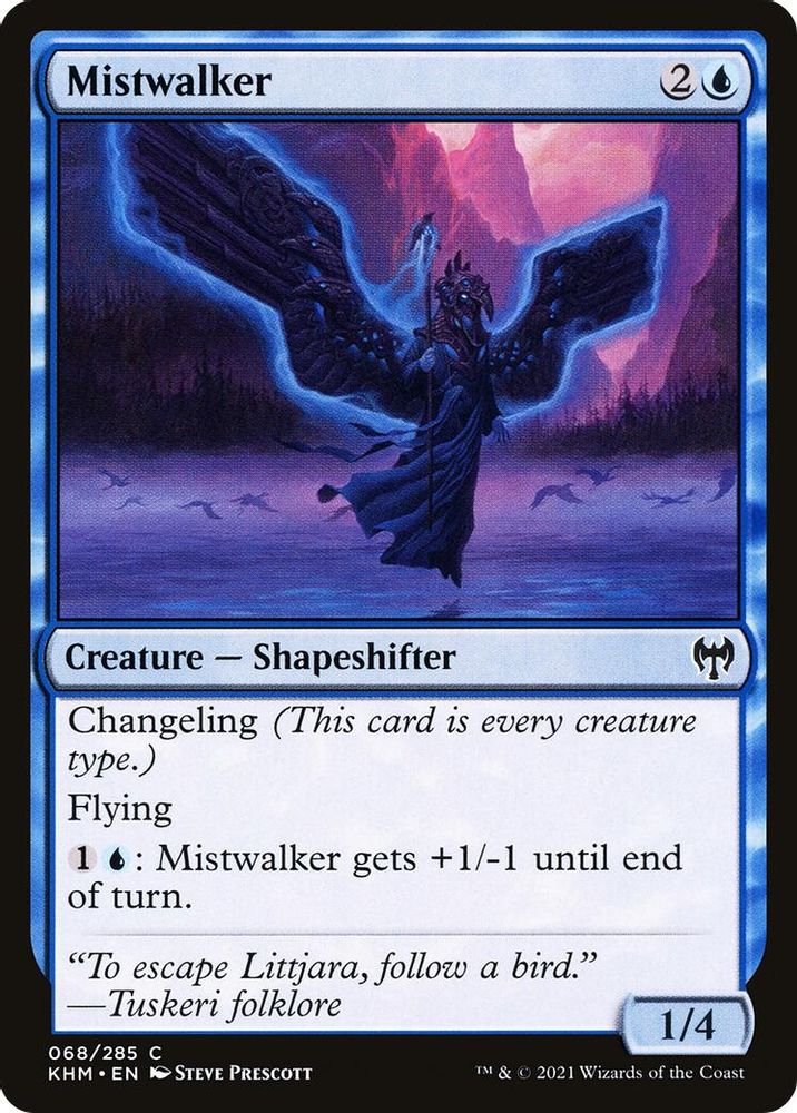 2021 Magic: The Gathering: Kaldheim (KHM) - Mistwalker (#68, Common) (, Near Mint)