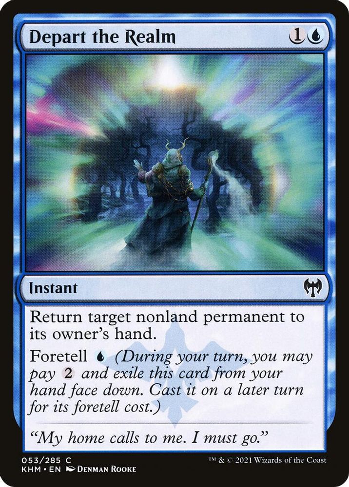 2021 Magic: The Gathering: Kaldheim (KHM) - Depart the Realm (#53, Common)