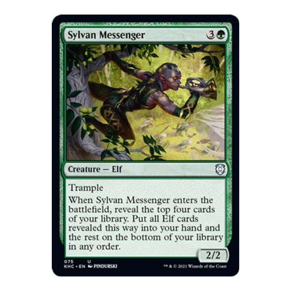 2021 Magic: The Gathering: Commander: Kaldheim (KHC) - Sylvan Messenger (#75, Uncommon) (, Near Mint)