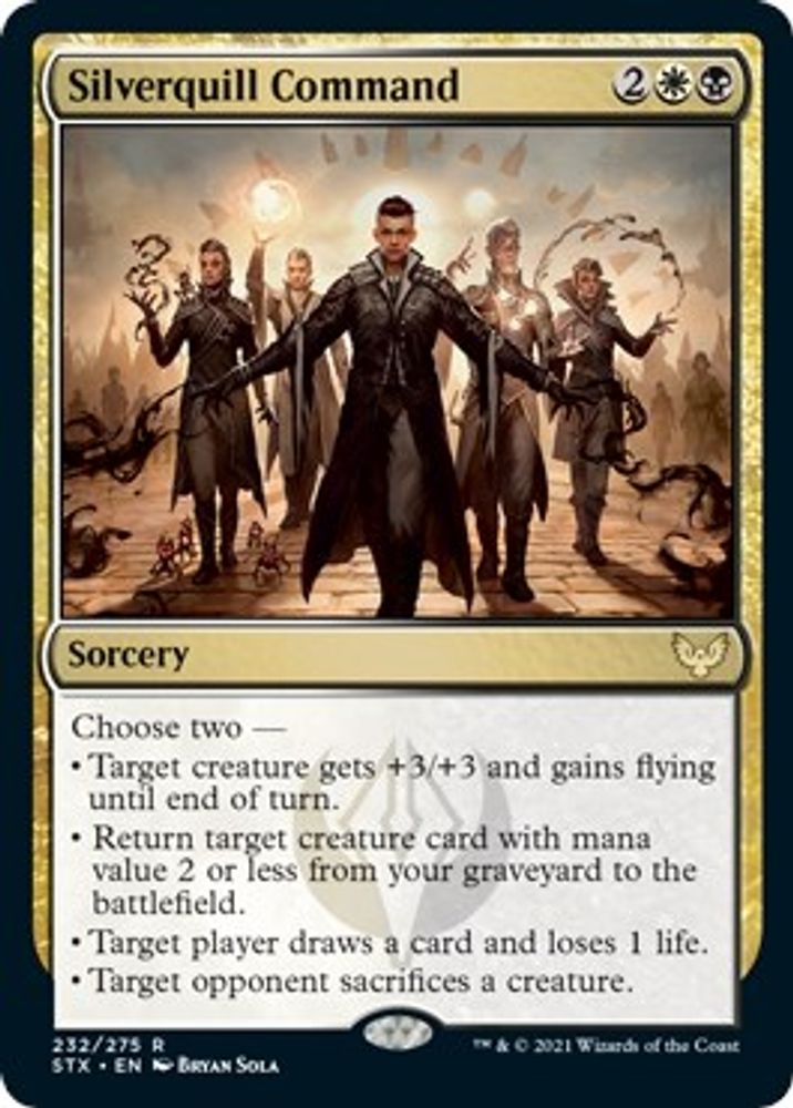 2021 Magic: The Gathering: Strixhaven: School of Mages (STX) - Silverquill Command (#232, Rare) (, Near Mint)