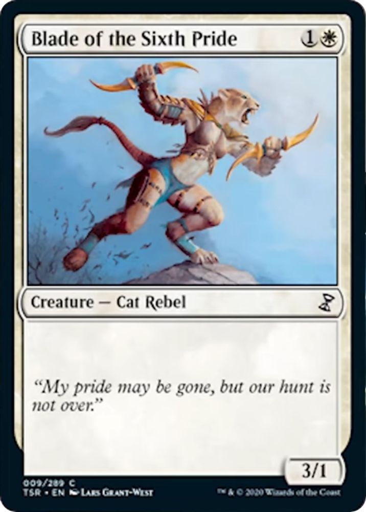 2021 Magic: The Gathering: Time Spiral: Remastered (TSR) - Blade of the Sixth Pride (#9, Common) (, Near Mint)