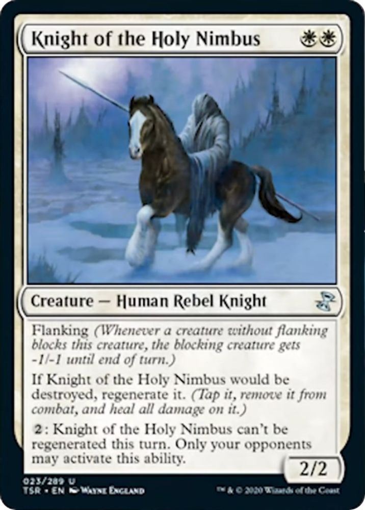2021 Magic: The Gathering: Time Spiral: Remastered (TSR) - Knight of the Holy Nimbus (#23, Uncommon) (, Near Mint)