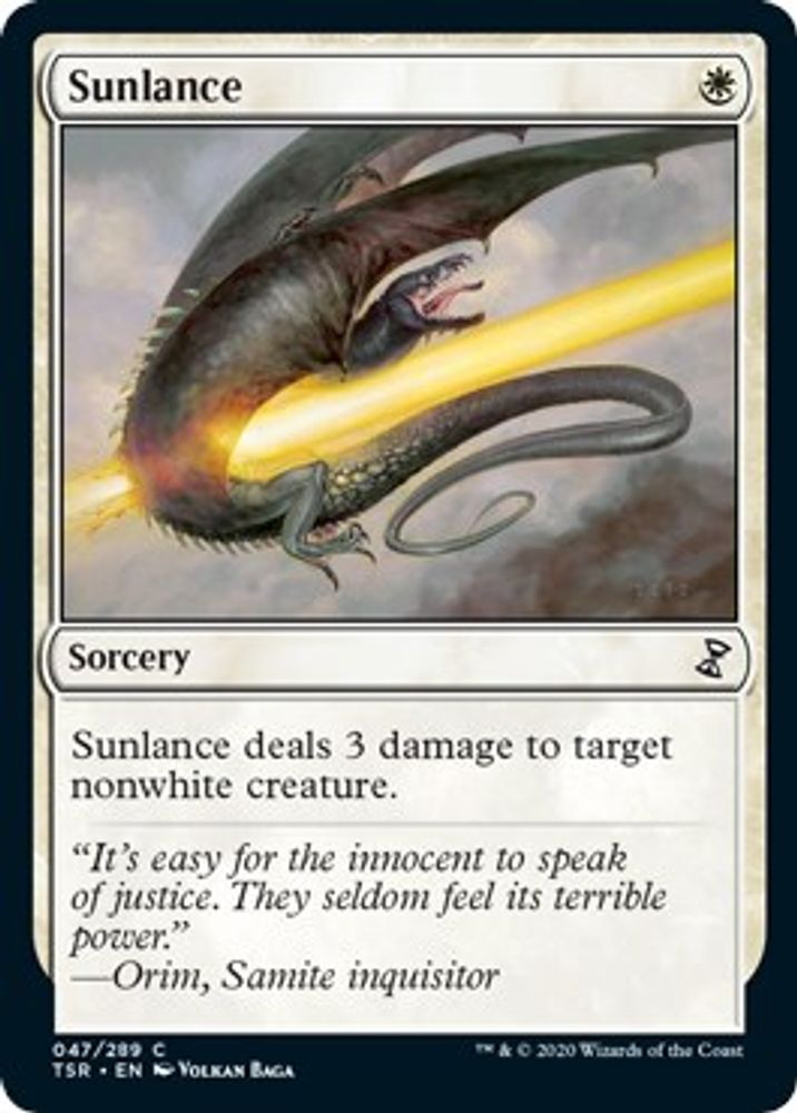 2021 Magic: The Gathering: Time Spiral: Remastered (TSR) - Sunlance (#47, Common) (, Near Mint)