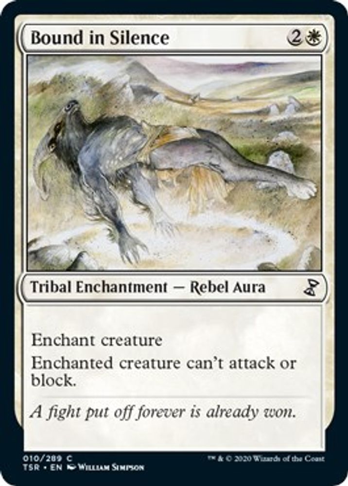 2021 Magic: The Gathering: Time Spiral: Remastered (TSR) - Bound in Silence (#10, Common) (, Near Mint)