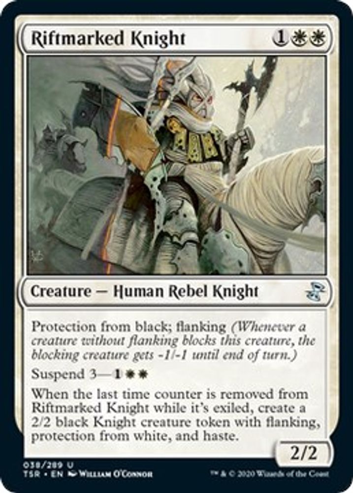 2021 Magic: The Gathering: Time Spiral: Remastered (TSR) - Riftmarked Knight (#38, Uncommon) (, Near Mint)