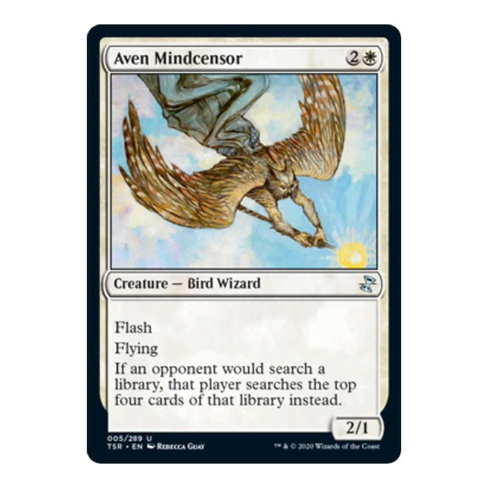 2021 Magic: The Gathering: Time Spiral: Remastered (TSR) - Aven Mindcensor (#5, Uncommon) (, Near Mint)