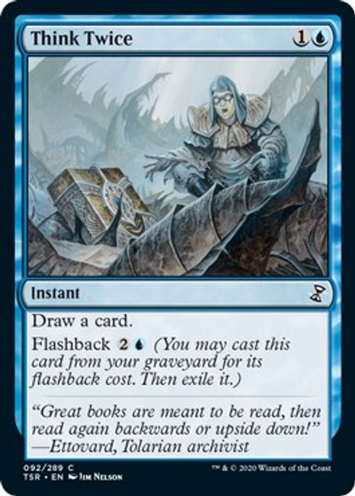 2021 Magic: The Gathering: Time Spiral: Remastered (TSR) - Think Twice (#92, Common) (, Near Mint)