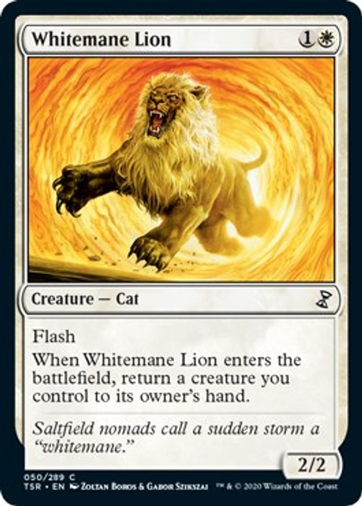 2021 Magic: The Gathering: Time Spiral: Remastered (TSR) - Whitemane Lion (#50, Common) (, Near Mint)