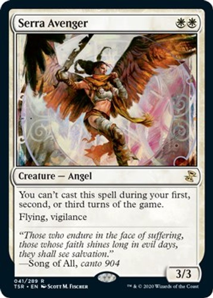2021 Magic: The Gathering: Time Spiral: Remastered (TSR) - Serra Avenger (#41, Rare) (, Near Mint)