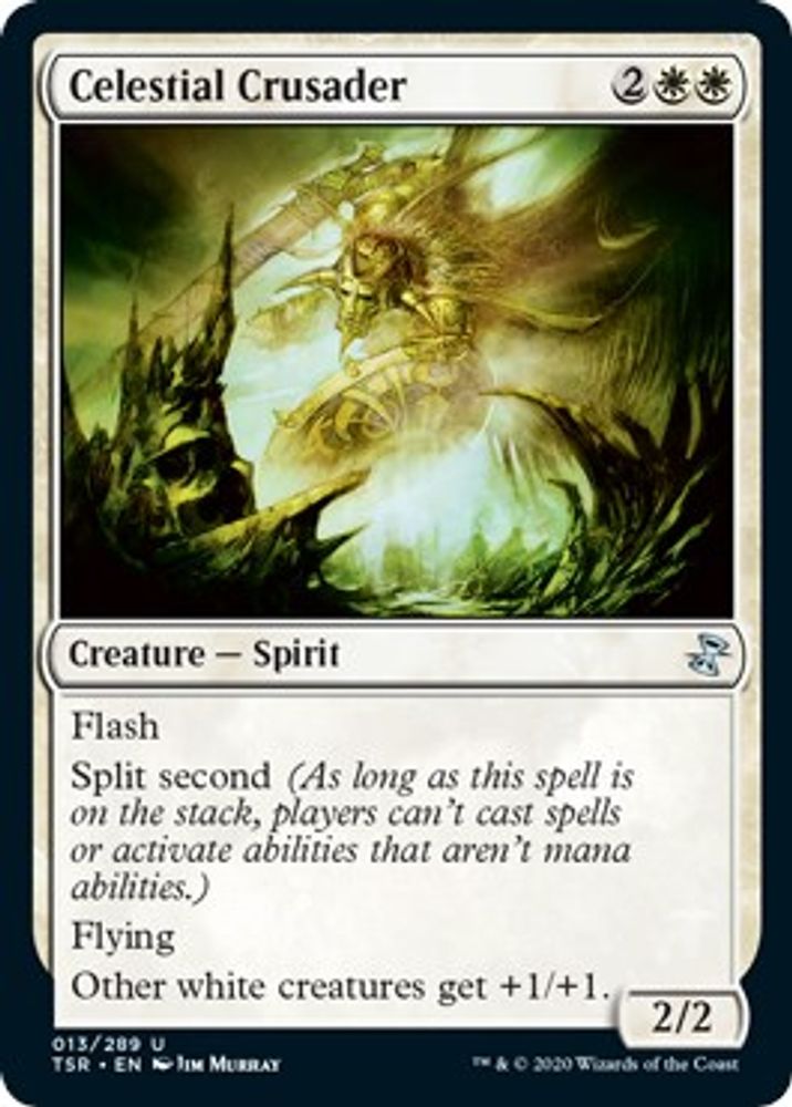 2021 Magic: The Gathering: Time Spiral: Remastered (TSR) - Celestial Crusader (#13, Uncommon) (, Near Mint)