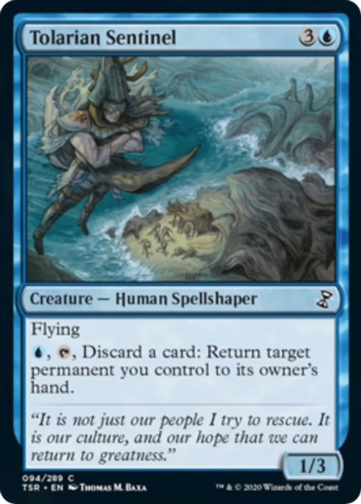 2021 Magic: The Gathering: Time Spiral: Remastered (TSR) - Tolarian Sentinel (#94, Common) (, Near Mint)