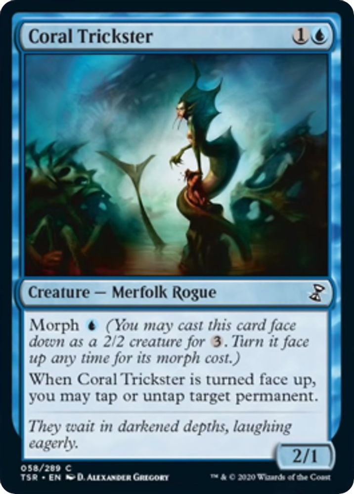 2021 Magic: The Gathering: Time Spiral: Remastered (TSR) - Coral Trickster (#58, Common) (, Near Mint)