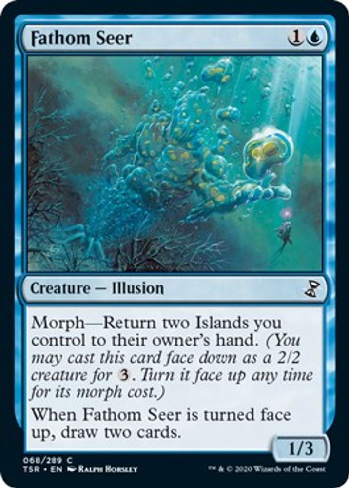 2021 Magic: The Gathering: Time Spiral: Remastered (TSR) - Fathom Seer (#68, Common) (, Near Mint)