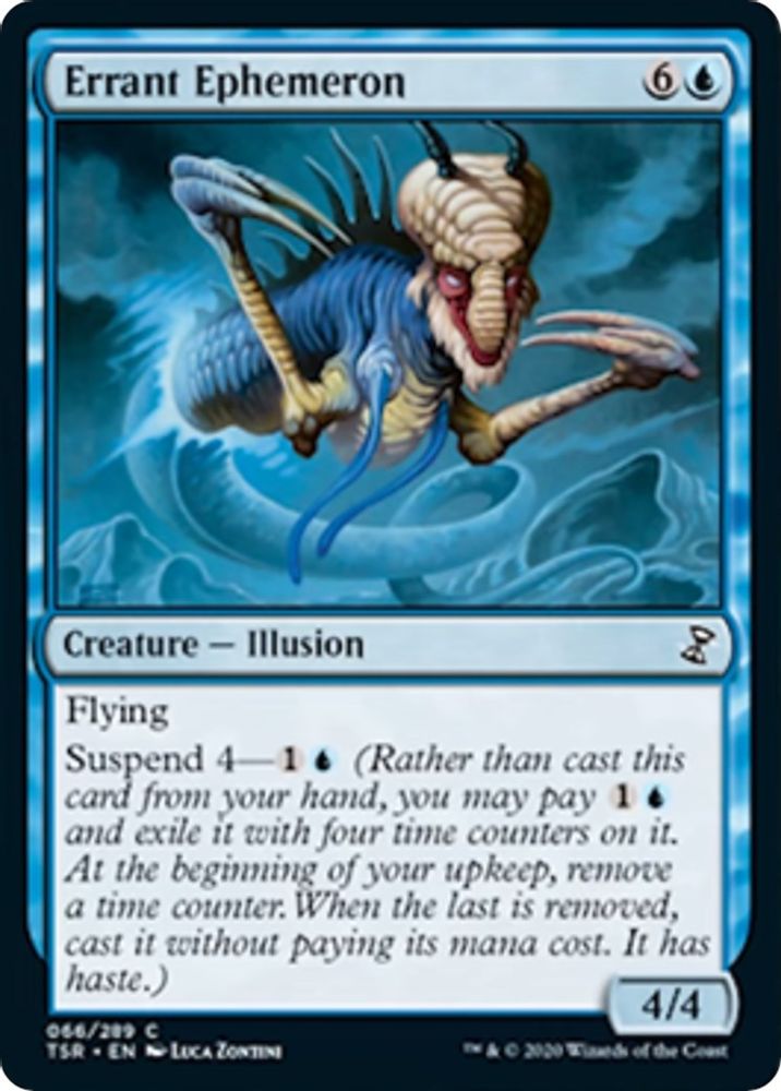 2021 Magic: The Gathering: Time Spiral: Remastered (TSR) - Errant Ephemeron (#66, Common) (, Near Mint)