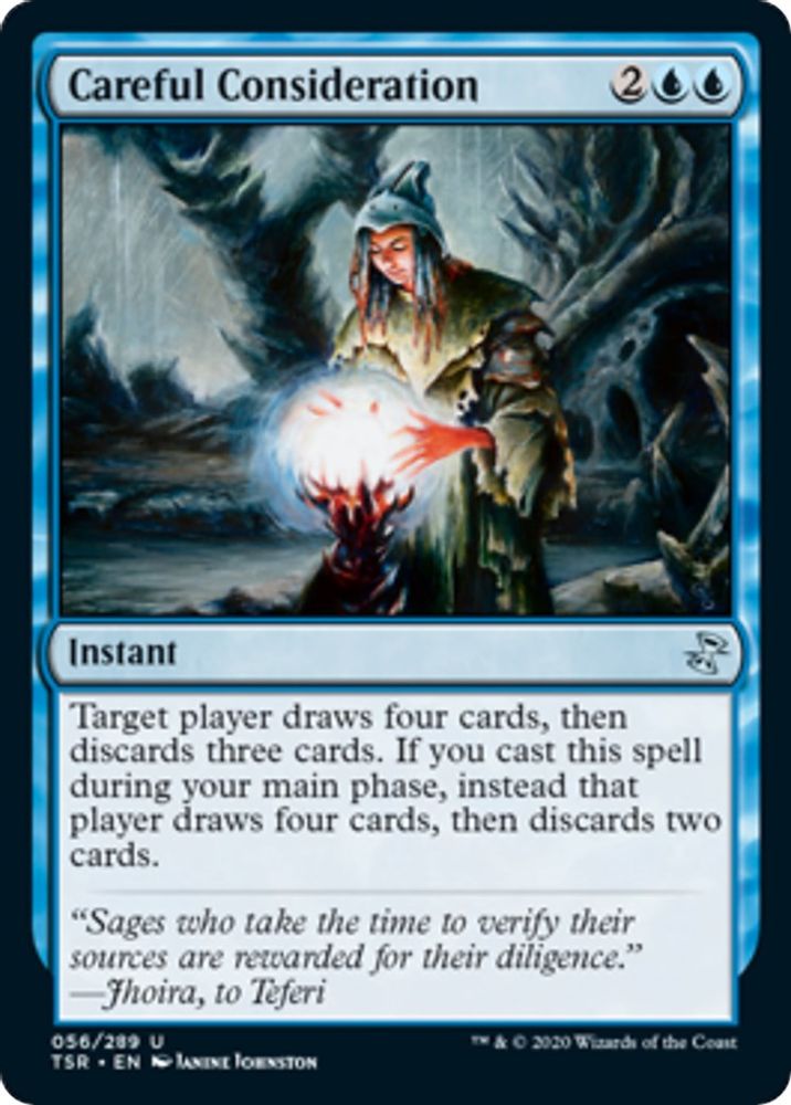 2021 Magic: The Gathering: Time Spiral: Remastered (TSR) - Careful Consideration (#56, Uncommon) (, Near Mint)
