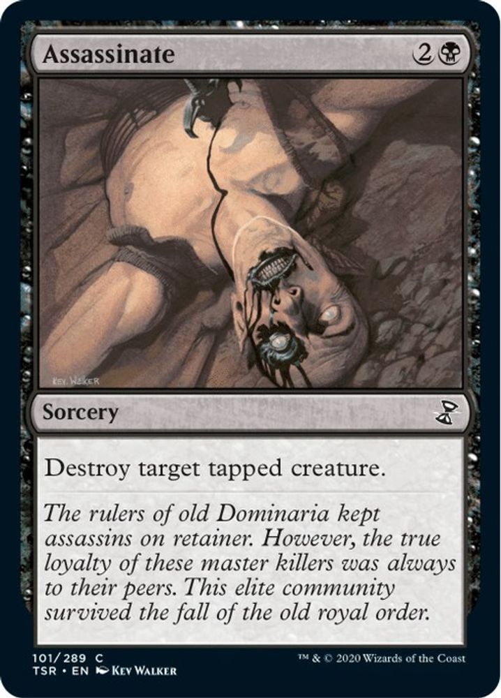 2021 Magic: The Gathering: Time Spiral: Remastered (TSR) - Assassinate (#101, Common) (, Near Mint)