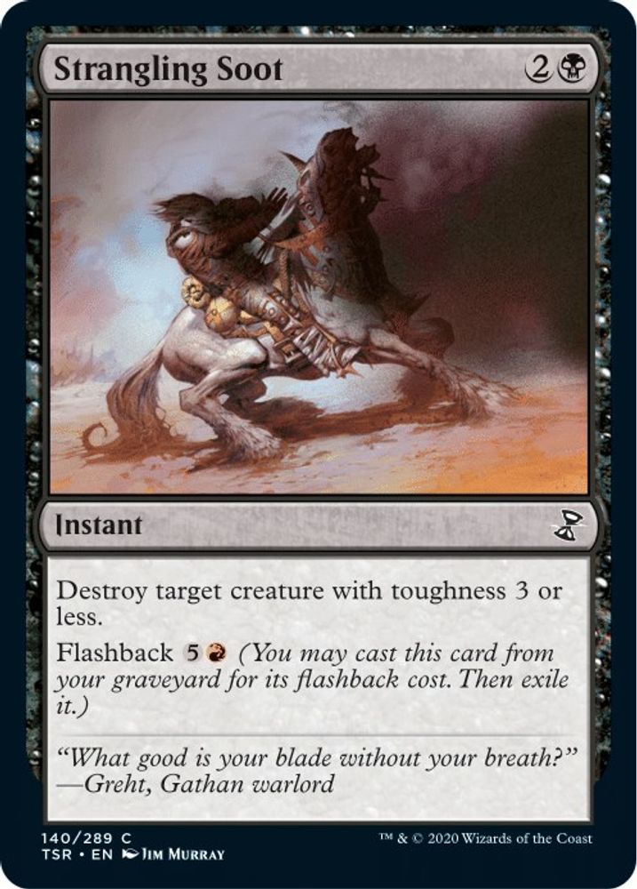 2021 Magic: The Gathering: Time Spiral: Remastered (TSR) - Strangling Soot (#140, Common) (, Near Mint)