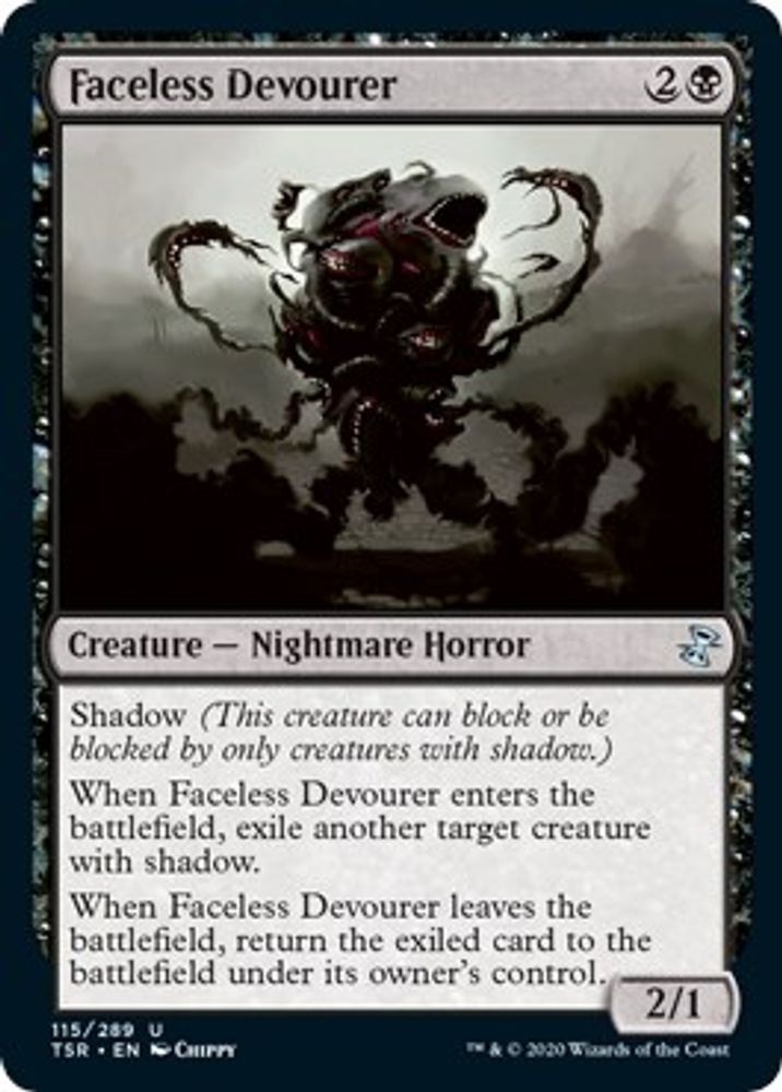 2021 Magic: The Gathering: Time Spiral: Remastered (TSR) - Faceless Devourer (#115, Uncommon) (, Near Mint)