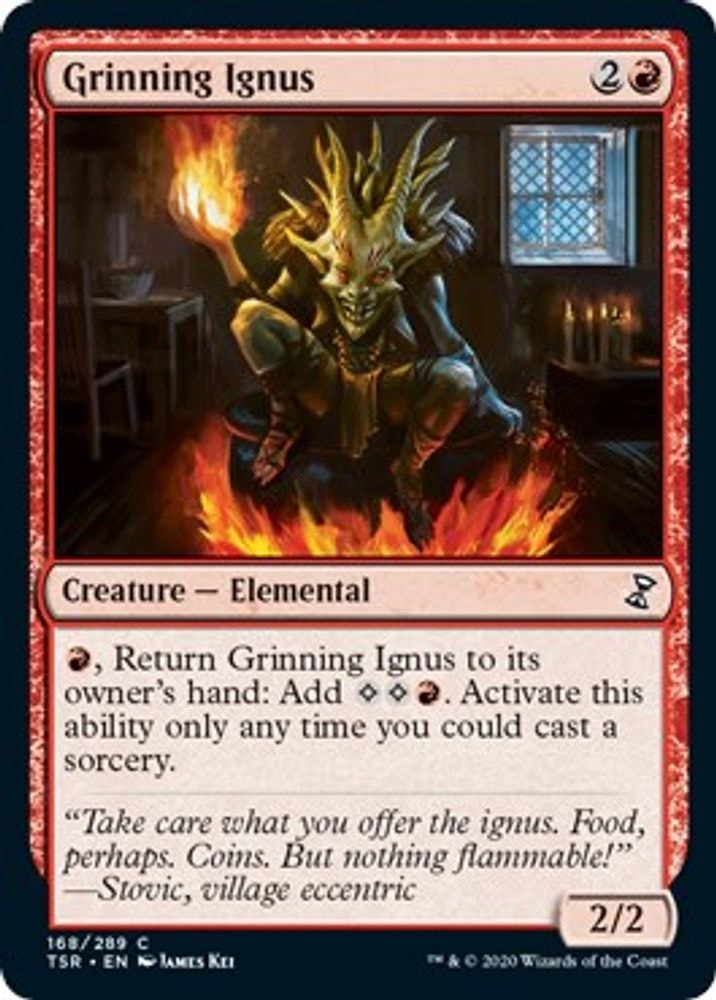 2021 Magic: The Gathering: Time Spiral: Remastered (TSR) - Grinning Ignus (#168, Common) (, Near Mint)